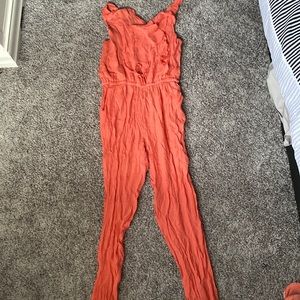 Orange coral jumpsuit